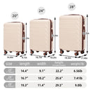 3 Pieces Set 20" / 24" / 28" Spinner Wheel Luggage With Combination Lock by HouseOfZazla