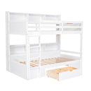 Twin Size Bunk Bed With Built-In Shelves Beside Both Upper And Down Bed And Storage Drawer by HouseOfZazla