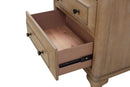 Queen Canopy Bedroom Set With A 2 Drawer Nightstand A Dresser With Poster Mirror And A Door Chest - Sand by HouseOfZazla