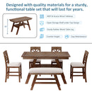 Topmax 6-Piece Wood Counter Height Dining Table Set with Storage Shelf by HouseOfZazla
