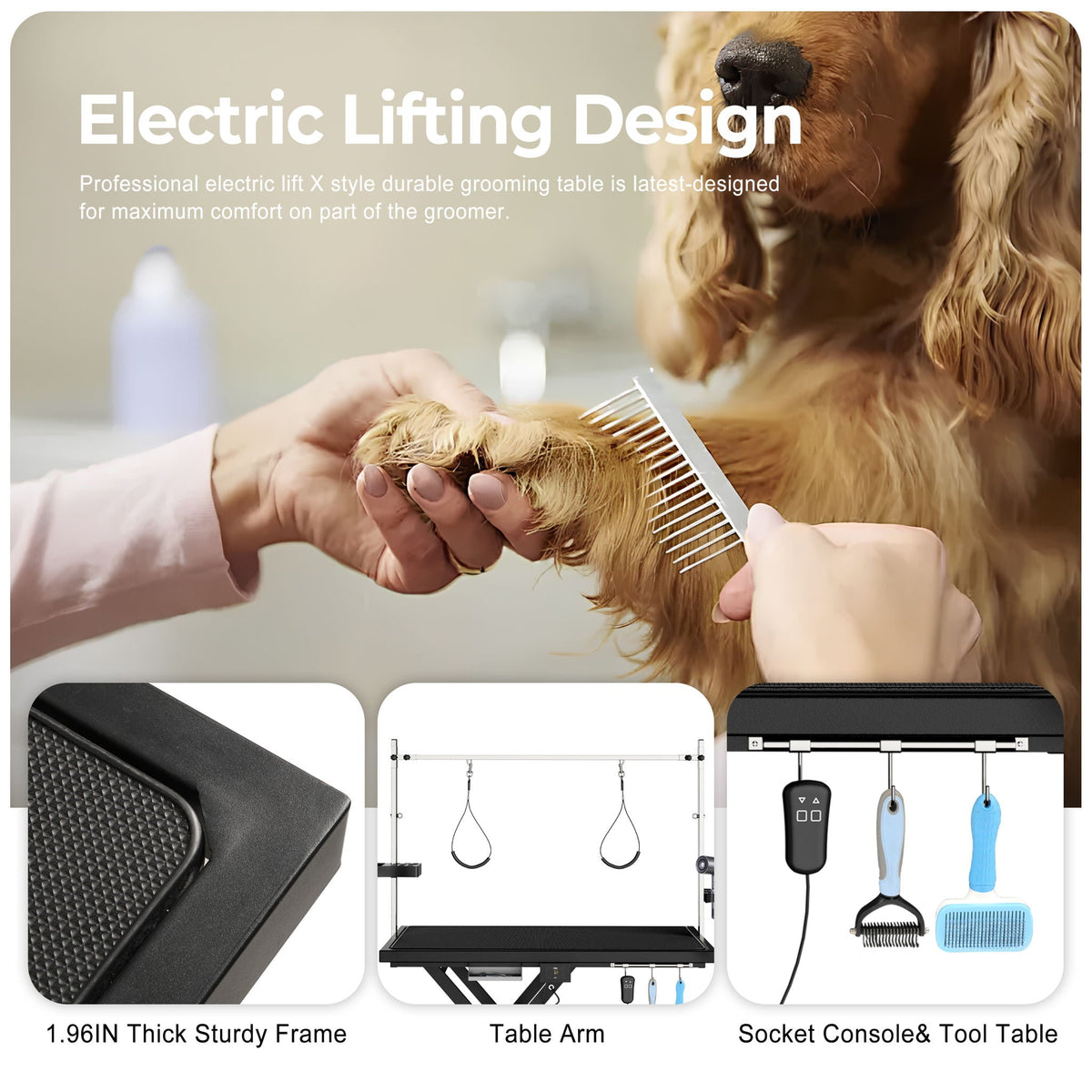 Super Deluxe Electric Pet Grooming Table, Height Adjustable, photo 11 of 19