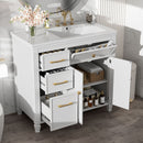 Modern Bathroom Vanity With Ceramic Sink, Freestanding by HouseOfZazla