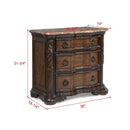 Nightstand, 3 Drawers - Brown / Coffee by Unique Piece Furniture