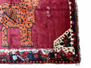 5 X 6 Handmade Rug Zagros Quality Wool Rug Lion Organic Dyes Red Leopard Tribal