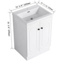 Contemporary Freestanding Bathroom Vanity With Resin Sink & Soft-Close Cabinet Doors by Unique Piece Furniture