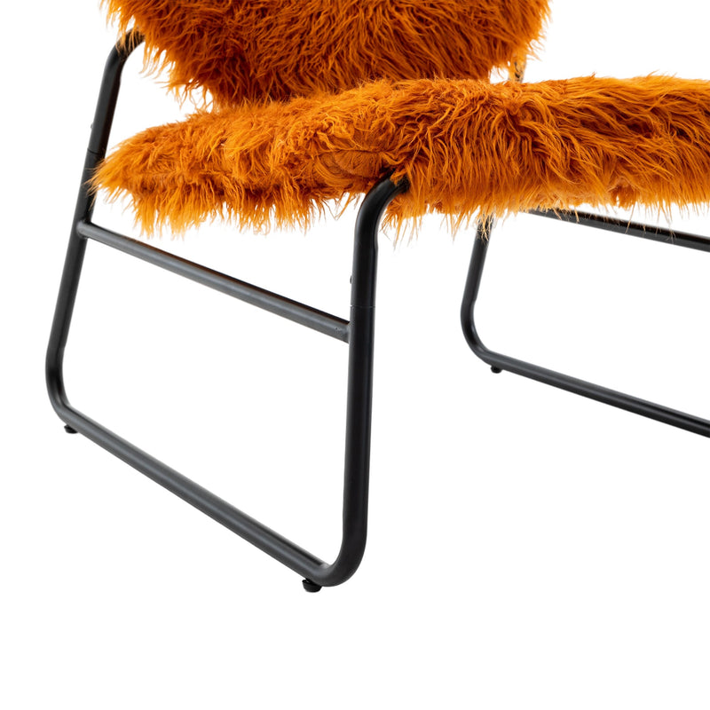 Accent Chair - Modern Industrial Slant Armchair with Metal Frame - Premium High Density Soft Single chair for Living Room Bedroom