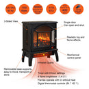 3D Flame Electric Infrared Quartz Fireplace Stove With Remote Control by Unique Piece Furniture