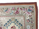 9x13 Needlepoint Carpet, French Design Rug, Hand-Knotted, Brand New Needlepoint Rug 9 x 13, English French European Style, Beige Floral