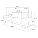 Logan - Flared Arm Sofa Sofa - Teal Blue