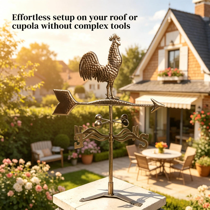 Roof Mount Wind Direction Indicator - Classic Rooster Weathervane, photo 4 of 9