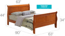 Louis Phillipe - Panel Sleigh Bed by HouseOfZazla