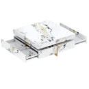 Modern Square Marble Textured Coffee Table with 4 Drawers