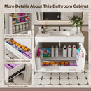 43" Bathroom Vanity, Multi Functional Cabinet With Doors And Drawer - White by Unique Piece Furniture