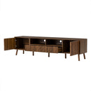 TV Stand With Drawers And Cable Management - Walnut by HouseOfZazla