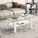 Tempered Glass Table With Storage