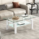 Tempered Glass Table With Storage by Unique Piece Furniture