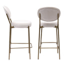 29'' Upholstered Velvet Bar Stools with Backrest & Footrest - Set of 2 by HouseOfZazla