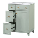 Transitional Style Bathroom Vanity Cabinet With Ceramic Sink by HouseOfZazla