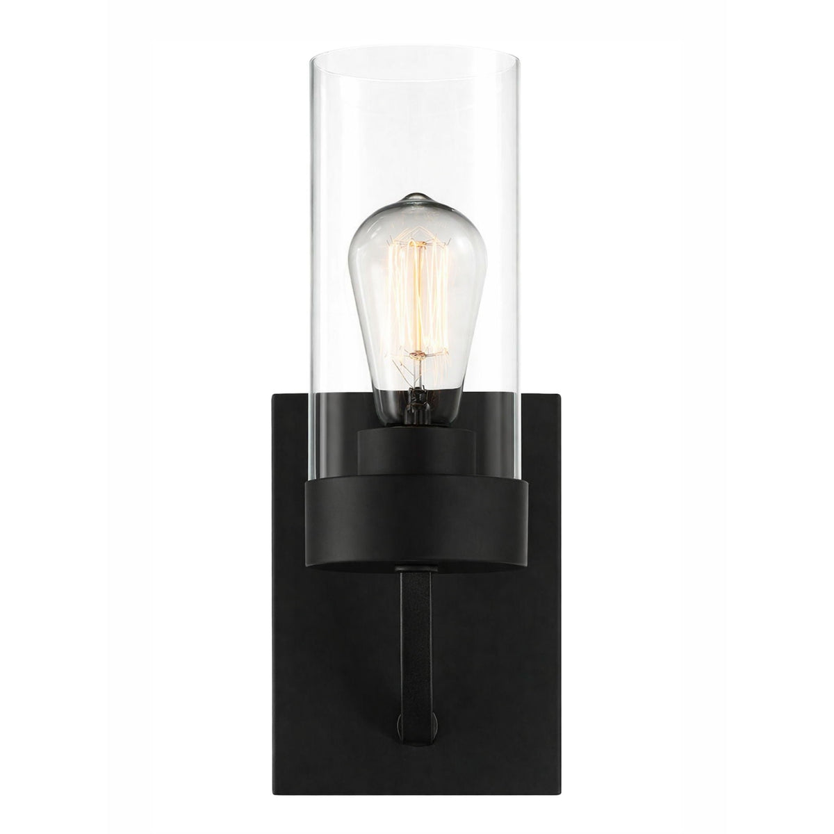 Zephyr - Single Light Sconce - Black / Clear, photo 7 of 11