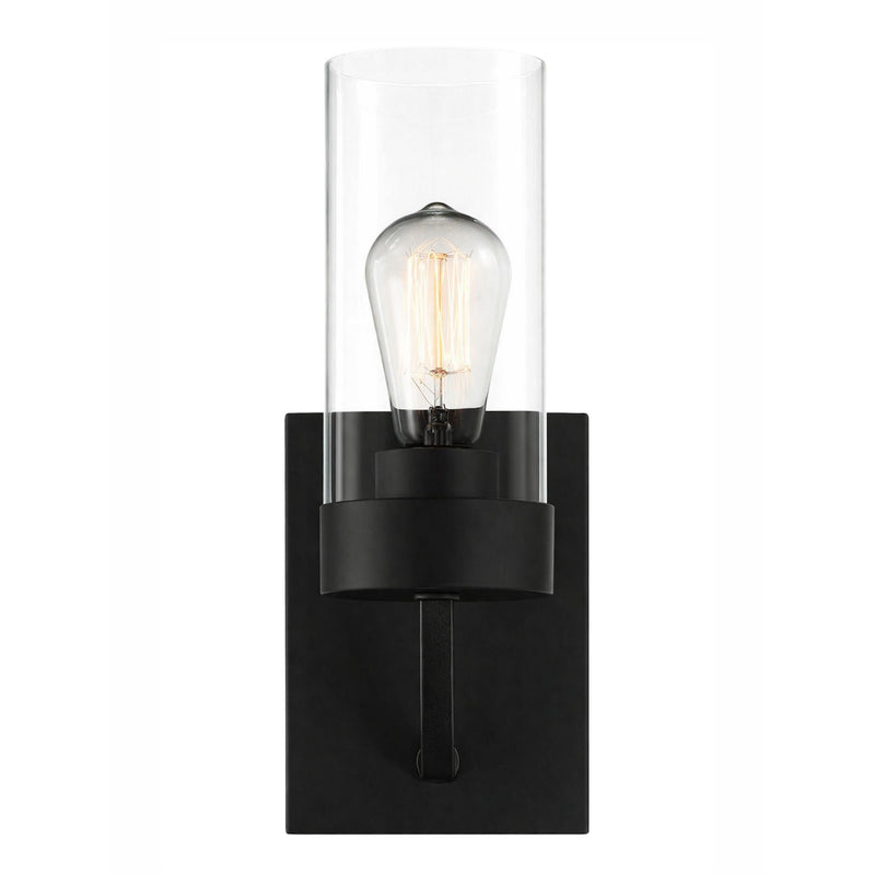 Zephyr - Single Light Sconce - Black / Clear, photo 7 of 11
