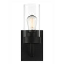 Zephyr - Single Light Sconce - Black / Clear by HouseOfZazla