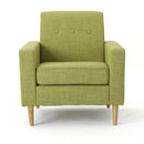Nebulize Upholstered Fabric Club Chair With Button Tufted And Square Off Arm And Back by HouseOfZazla