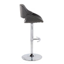 Fabrico - Contemporary Adjustable Bar Stool With Rounded T Footrest (Set of 2) by HouseOfZazla