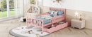 Platform Bed With Guardrails On Both Sides And 2 Storage Drawers by HouseOfZazla