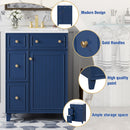Transitional Style Bathroom Vanity Cabinet With Ceramic Sink by HouseOfZazla