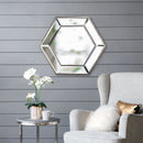 Hexagon Wall Mirror With Contemporary Glass Design, Home Decor Accent Mirror For Living Room, Entryway, Bedroom by Unique Piece Furniture