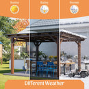 13x10ft Wooden Garden Gazebo with Metal Roof by HouseOfZazla