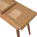 Larissa - Triple Accent Cane Bench - Beige by HouseOfZazla