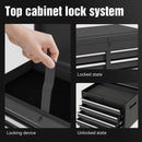Tool Chest, 5 Drawer Rolling Tool Storage Cabinet With Detachable Top Tool Box, Liner, Universal Lockable Wheels, Adjustable Shelf, Locking Mechanism, Metal Tool Cart For Garage Workshop by HouseOfZazla