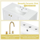 Elegant Vintage Bathroom Vanity With Sink and Soft Closing Drawers by HouseOfZazla