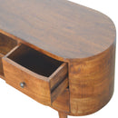 Solid Wood Rounded Entertainment Unit by Unique Piece Furniture