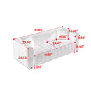 81.89"Teddy Large Modern Sofa with Gold Metal Legs,3 Seater Upholstered Sofa Love Seats Furniture for Bedroom, Apartment