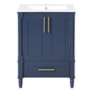 Bathroom Vanity With Ornate French Cylinder Legs, Soft Close Drawer