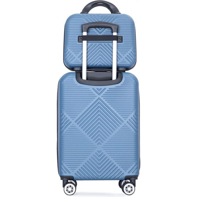 2Piece Luggage Sets ABS Lightweight Suitcase, Spinner Wheels, (20/14) BLUE