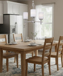 18"W 3-Light LED Chandelier Light Fixture Brushed Nickel Finish with Frosted Opal Glass Shades by LampsUSA