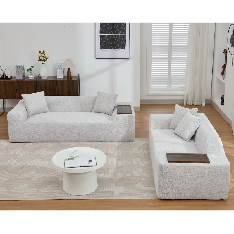 2 Piece Boucle Cloud Sofa Set, photo 4 of 10