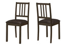 Dining Chair, Side, Upholstered For Dining Room, Transitional (Set of 2) - Brown by HouseOfZazla
