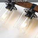 35" Rustic 5-Light Vanity Light, Industrial Bathroom Lighting Fixture