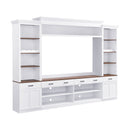 Farmhouse 4-Piece Entertainment Center with Bookshelf for TVs Up to 70"