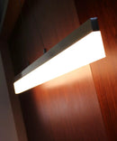 36"W 1-Light Linear Bar Ribbon LED Kitchen Island Light Fixture Brushed Nickel Finish Acrylic Shade by LampsUSA