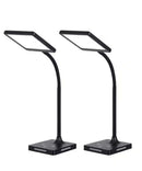 Brilli 21"H Charge Up Circadian LED Desk Lamp (Set of 2), Black Finish with Touch Switch, Night Light on Base by LampsUSA