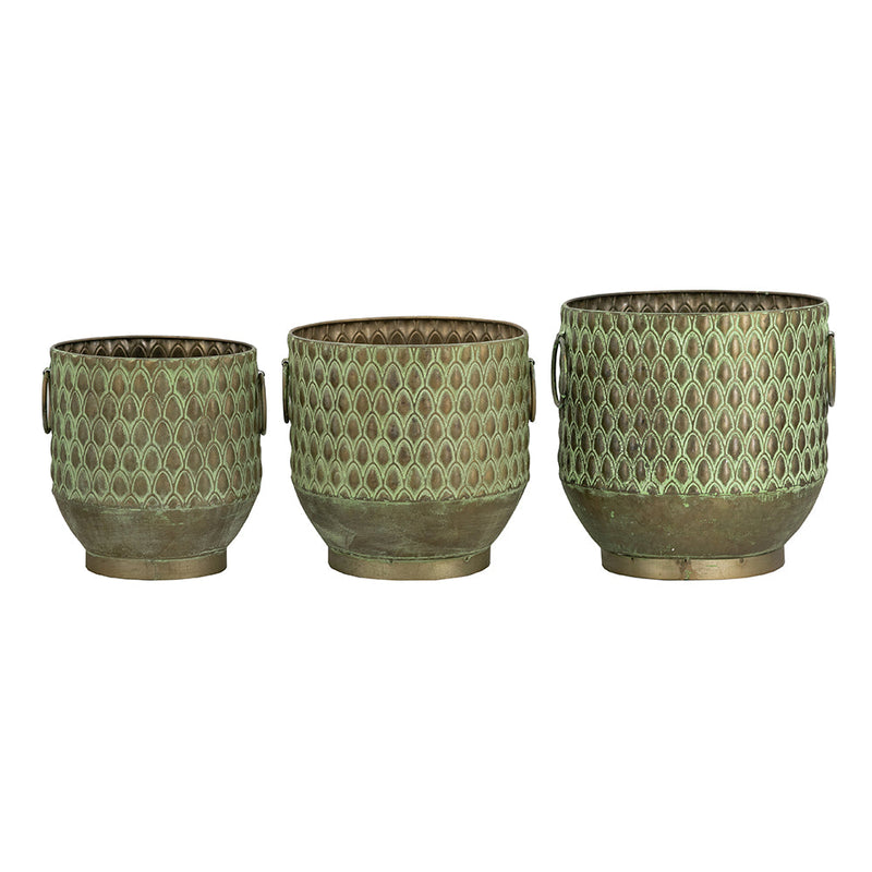 S/3 Textured Planters Set, photo 5 of 9
