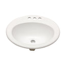 20 X 18" Modern Ceramic Oval Undermount Bathroom Sink With 3 Faucet Holes - White by HouseOfZazla