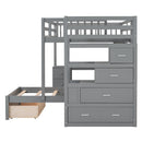 Bunk Bed With Desk, Drawers And Shelves by HouseOfZazla