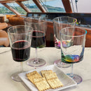Halo Leadingware Oval Plastic Wine Glasses (Set of 4), Unbreakable Bpa Free Acrylic, 12Oz - Clear by HouseOfZazla