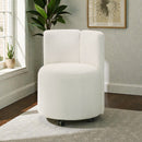 Side Chair With Swivel (Set of 2) - White by HouseOfZazla